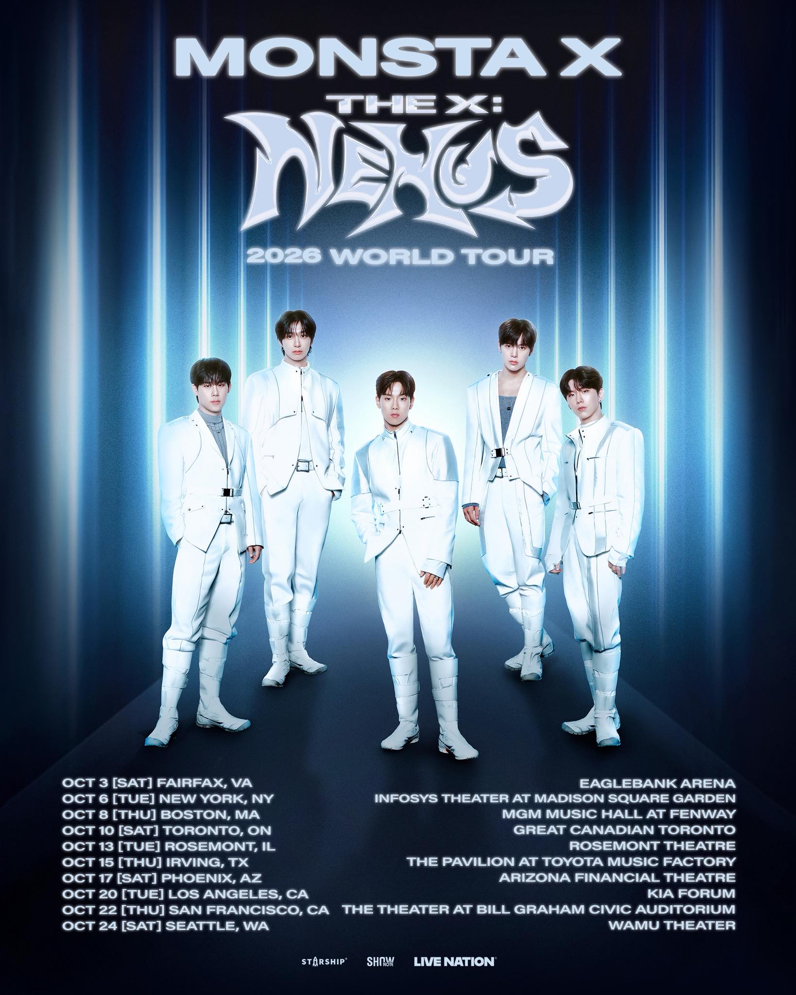 Monsta X THE X NEXUS Tour Poster 2026